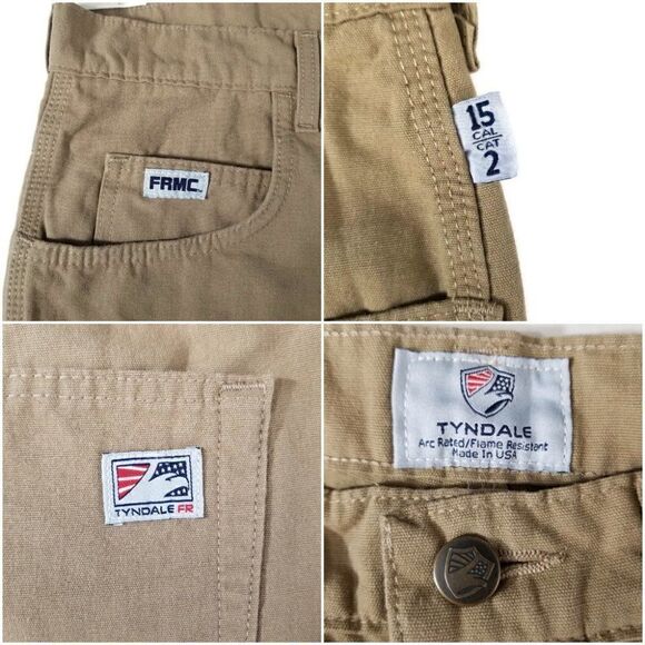 NWT Tyndale Mens 34X28 FRMC Summerweight Canvas FR Pants Fire Resistant M295T - Picture 5 of 10